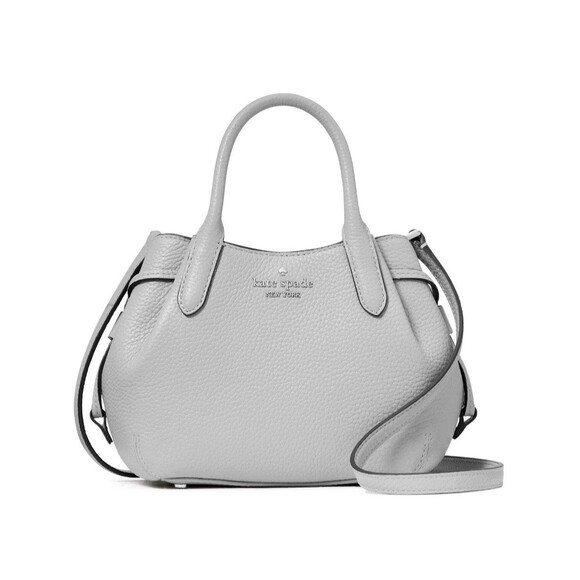 New Kate Spade Dumpling Mini Satchel Pebble Leather Mountain Grey - Picture 1 of 5